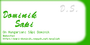 dominik sapi business card